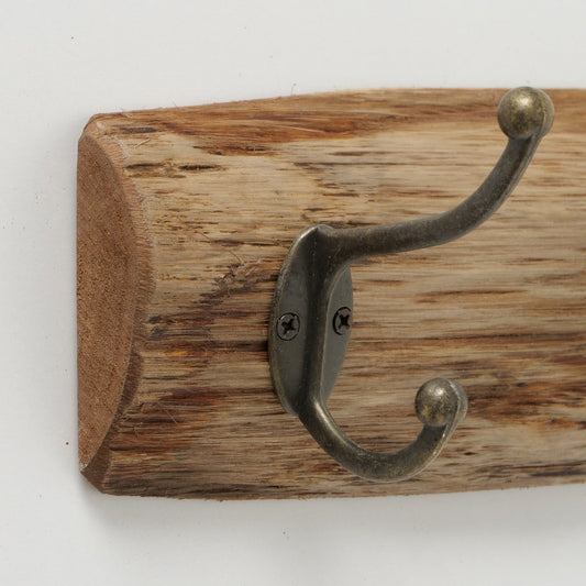 Jassen kapstok haken hout/staal 75 cm — gebruikt