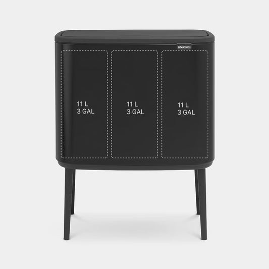 Brabantia Bo Touch Bin Prullenbak - 3 x 11 liter — nieuw
