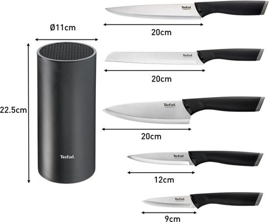 Tefal Comfort Knives Messenset 5-delig — zo goed als nieuw