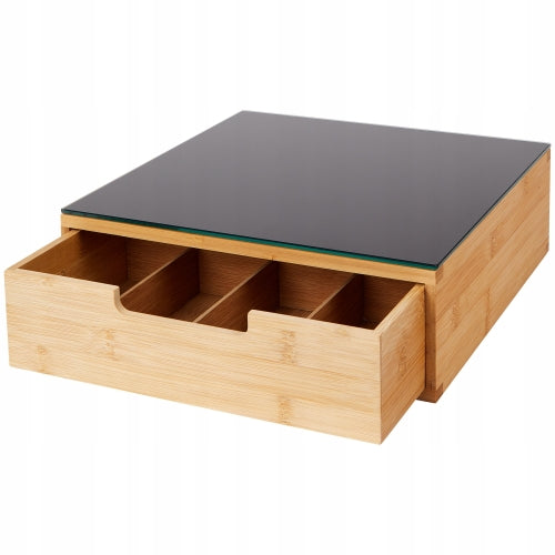 Bamboe Opbergdoos voor Koffie en Thee 30x30x10 cm – Zeer goed