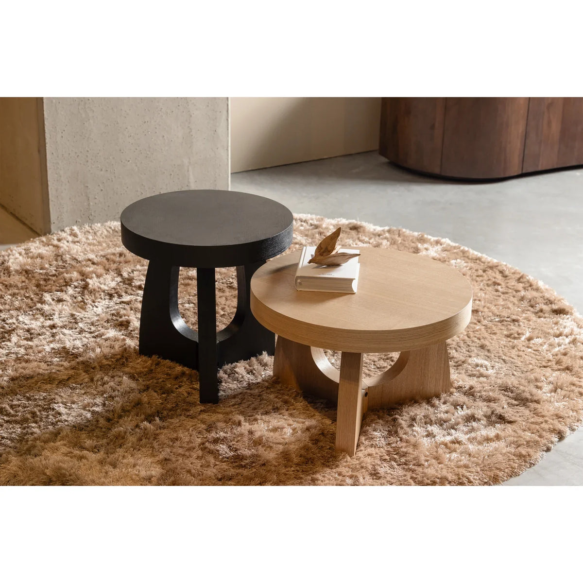 WOOOD Tala Bijzettafel - MDF Fineer - Naturel β nieuw