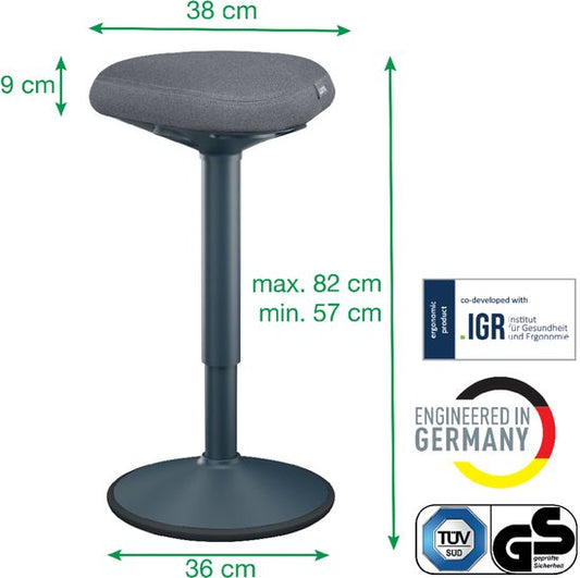 Leitz Ergo Active Zit Sta Kruk met Comfortzitting — Zeer goed