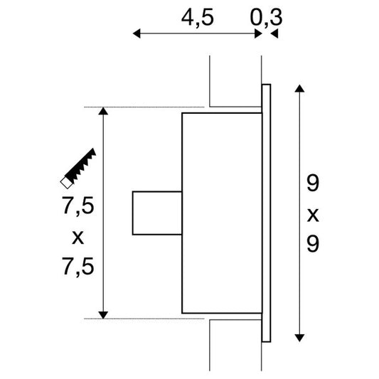 Einbaul. Flat Frame Basic 20 W ws (mt) — Zeer goed