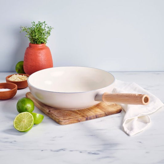 GreenChef Nordics keramische inductie wokpan 28cm/3.7L Crème — Zeer goed