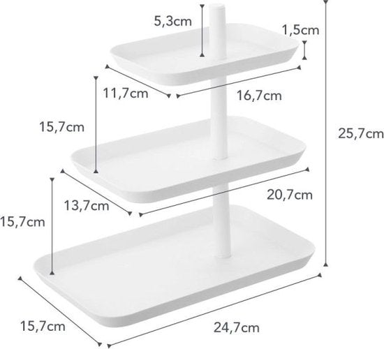 Yamazaki Etagere 3-laags Tower Wit — Zeer goed