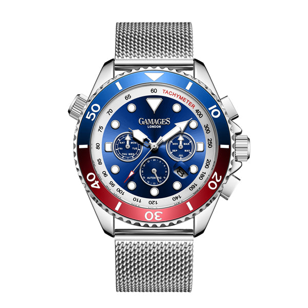 LIMITED EDITION SPORTS TIMER AUTOMATIC-silver — Zeer goed