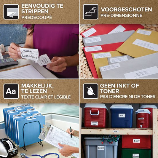 DYMO LabelWriter adreslabels 36 mm x 89 mm — gebruikt