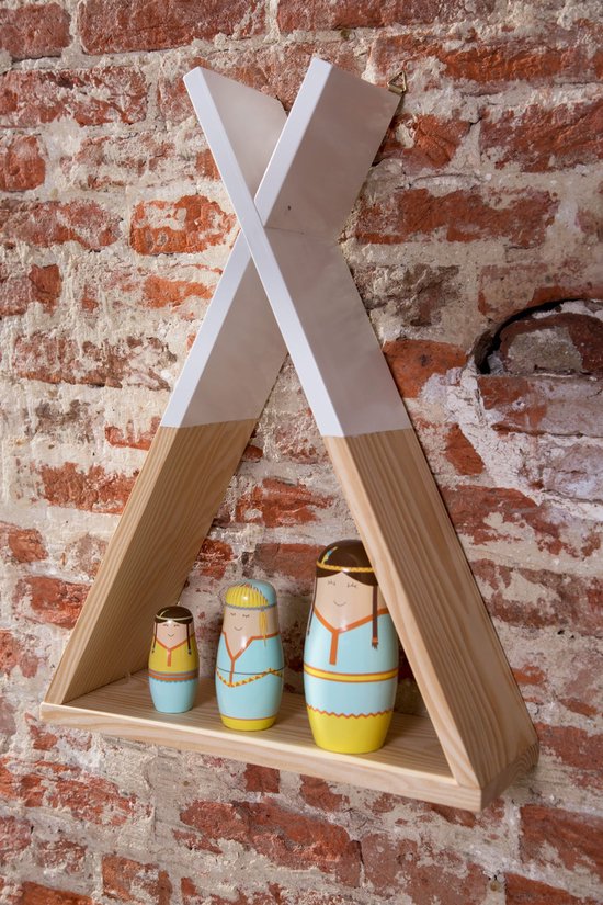 Wandrek Tipi - Hout - Natural Wit — Zeer goed