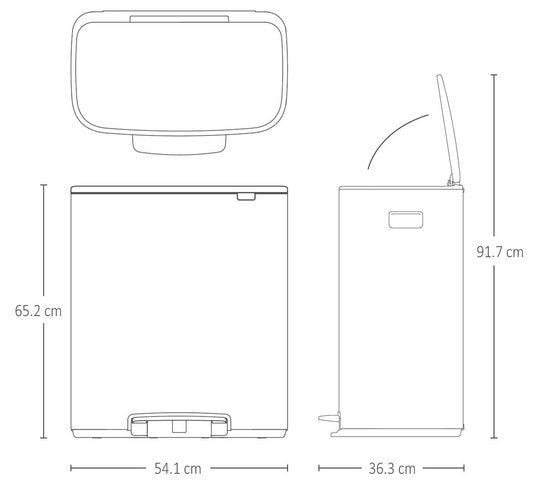 Brabantia Bo Prullenbak 2 x 30 liter β gebruikt