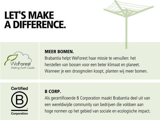 Brabantia Lift-O-Matic Droogmolen - 40 m β zo goed als nieuw