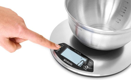 Brabantia Profile Keukenweegschaal Digitaal met Kookwekker RVS — Zeer goed