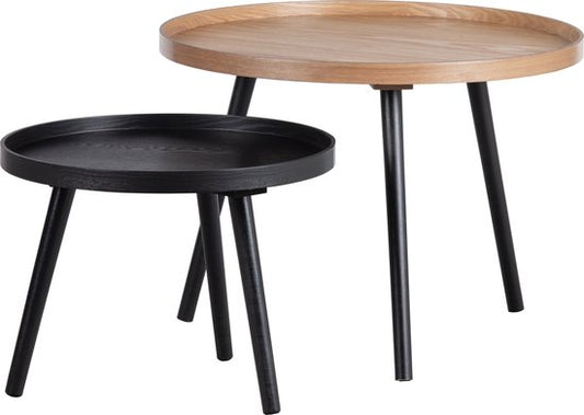 WOOOD Mesa Bijzettafel M - Hout - Zwart — zo goed als nieuw