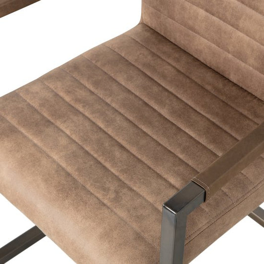 WOOOD Bas eetkamerstoel taupe leerlook — Zeer goed