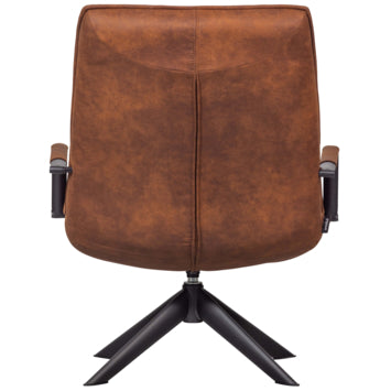 WOOOD Jouke Draaifauteuil Kunstleer Cognac — Zeer goed
