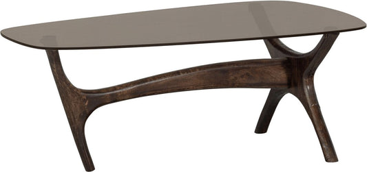WOOOD Flash Salontafel - Glas/Hout — zo goed als nieuw