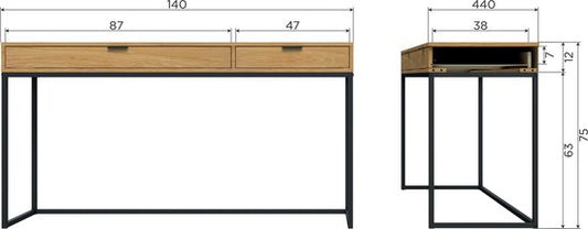 WOOOD Silas Bureau Eiken — zo goed als nieuw
