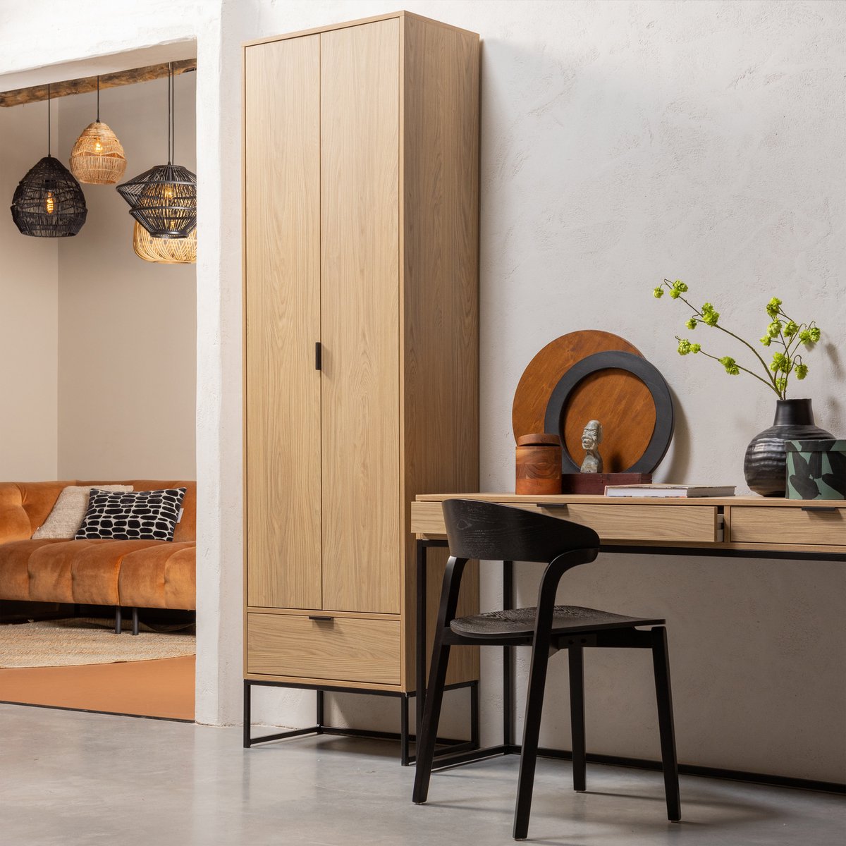WOOOD Silas Bureau Eiken — zo goed als nieuw