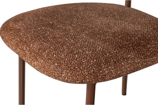 WOOOD Valor Eetkamerstoelen - Geweven Stof - Bruin — nieuw