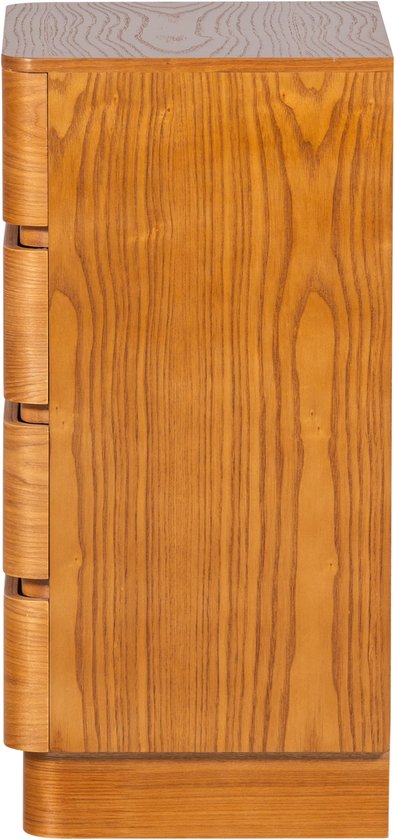 WOOOD Fejo wooden nightstand with honey oak finish and woven textured top panel