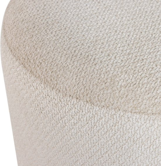 WOOOD Islen Poef Met Draaivoet - Bouclé — zo goed als nieuw