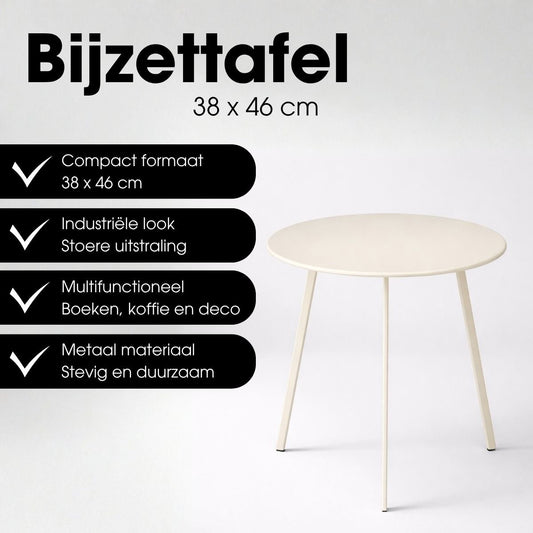 Mica Decorations Seatle Bijzettafel Rond — nieuw