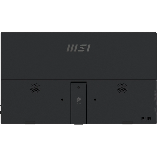 MSI PRO MP165 E6 portable monitor, black with speaker grills and control panel