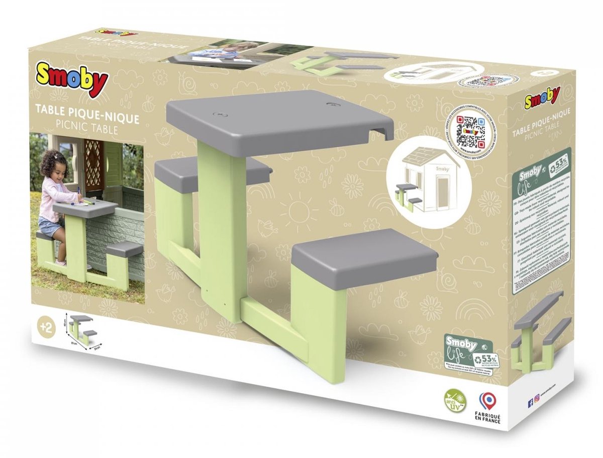 Smoby speelhuis accessoire - Picknicktafel