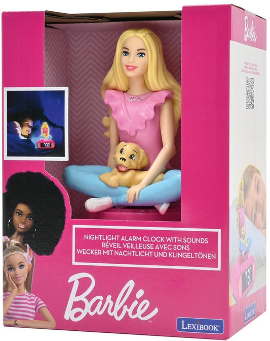 Digitale wekker met 3D Barbie - speelgoe — zo goed als nieuw
