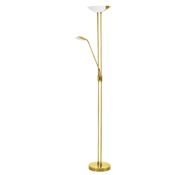 EGLO Baya LED Vloerlamp - 180 cm - Goud/Wit