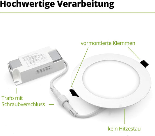 HAGEMANN 4 x LED Inbouwspots Rond 9 Watt