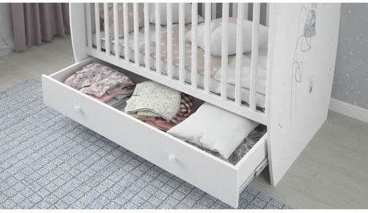 HOGE KORTING Kinderbed 120 x 60 met lade - Wit
