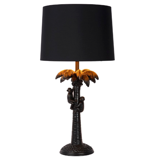 Lucide EXTRAVAGANZA COCONUT Tafellamp - Ø 30,5 cm - 1xE27 - Zwart