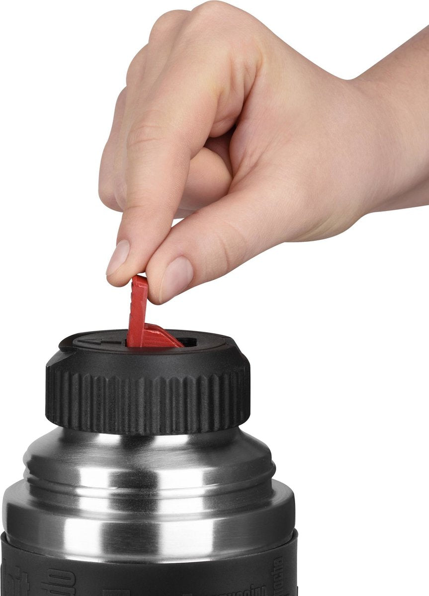 Tefal Senator Sleeve - Isoleerfles - 1L - RVS/Zwart - Dubbelwandig - Lekvrij - Geschikt voor Warme Dranken