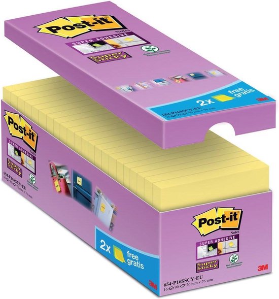 Value Pack Post-it Super Sticky Notes — zo goed als nieuw