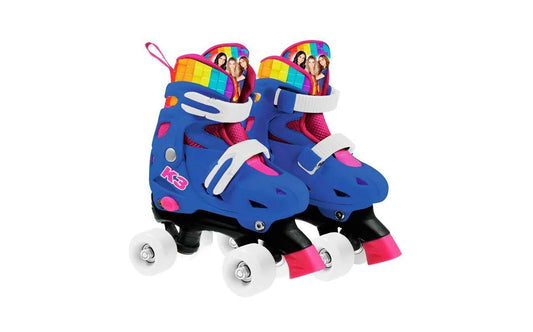 K3 rolschaatsen maat 26/29 regenboog — zo goed als nieuw