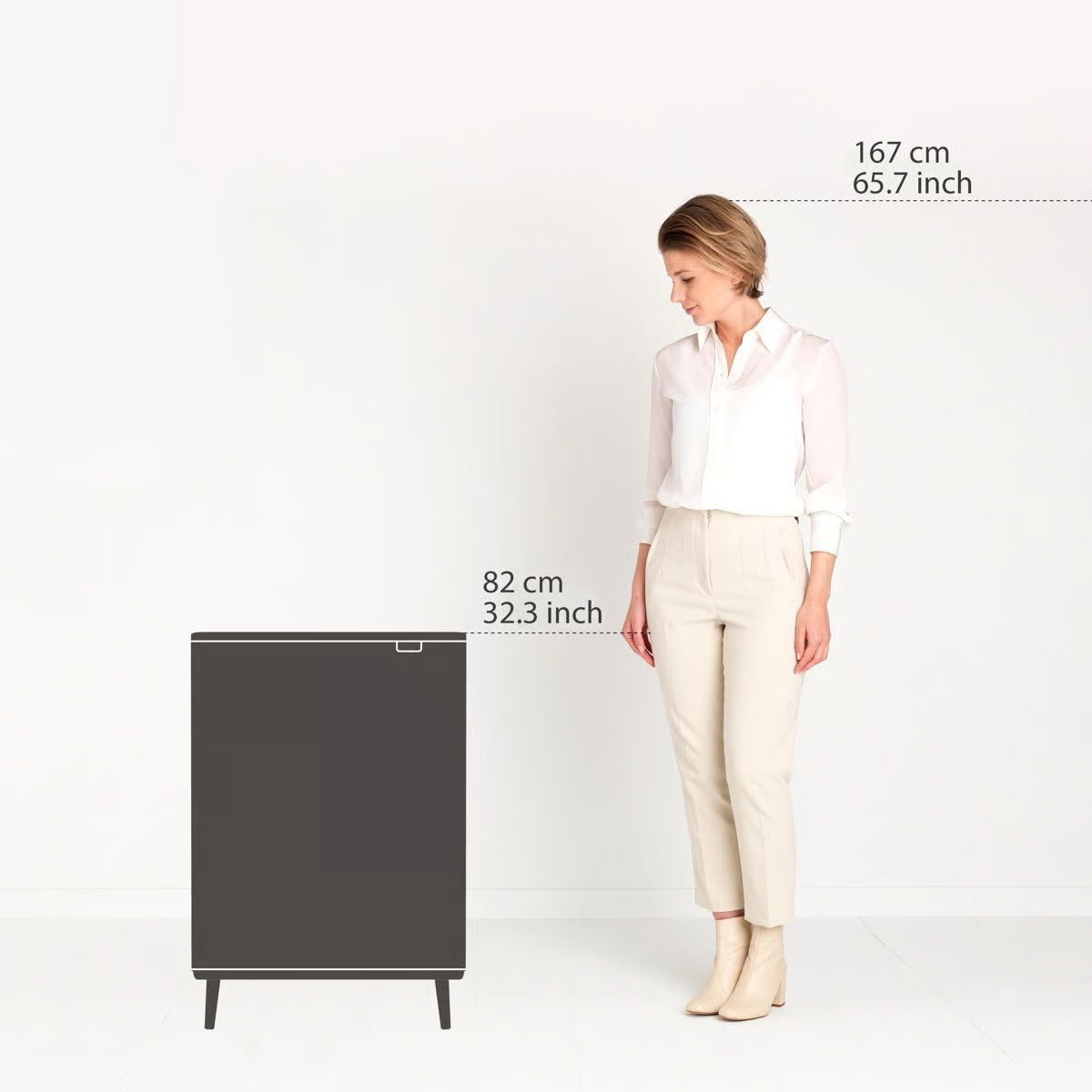 Brabantia Bo Touch Bin Hi Prullenbak - 60 liter — Nieuw maar beschadigd