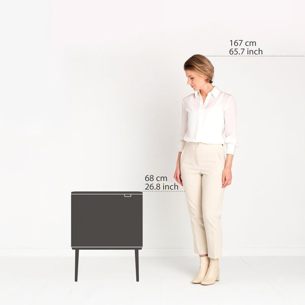 Brabantia Bo Touch Bin prullenbak 34L — gebruikt