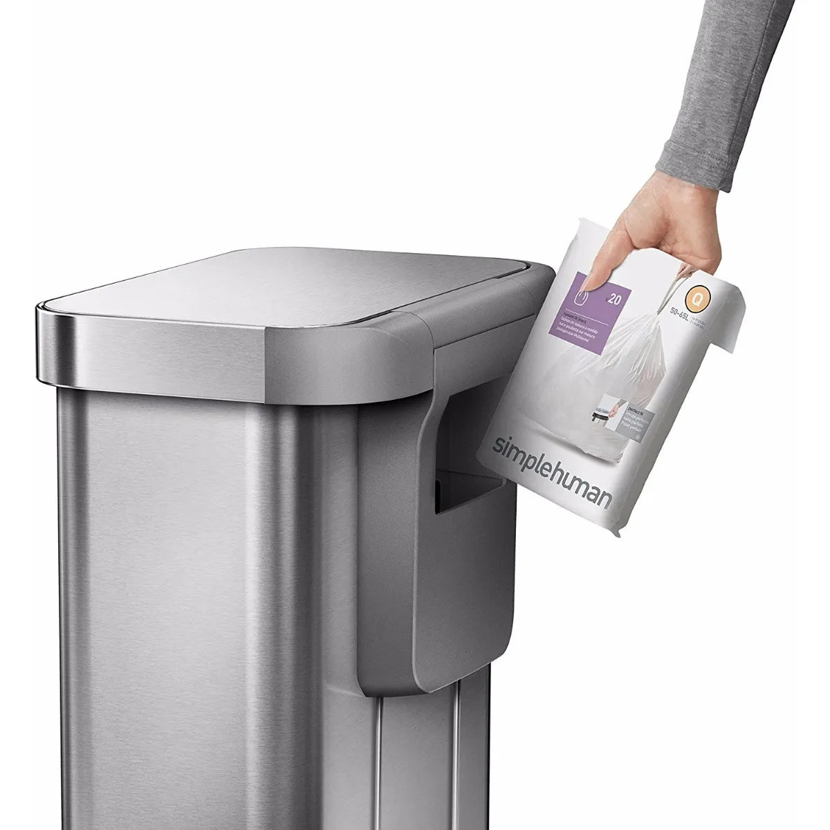 Simplehuman Rechthoekige Pedaalemmer 55L — nieuw