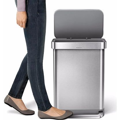 Simplehuman Rechthoekige Pedaalemmer 55L — nieuw