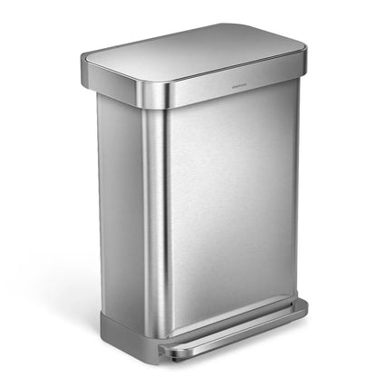 Simplehuman Rechthoekige Pedaalemmer 55L — nieuw