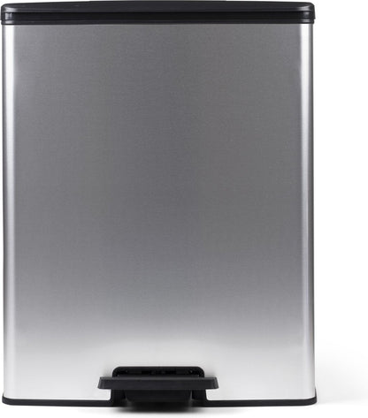 Curver Decobin Prullenbak - 65L - Zilver Metallic — nieuw