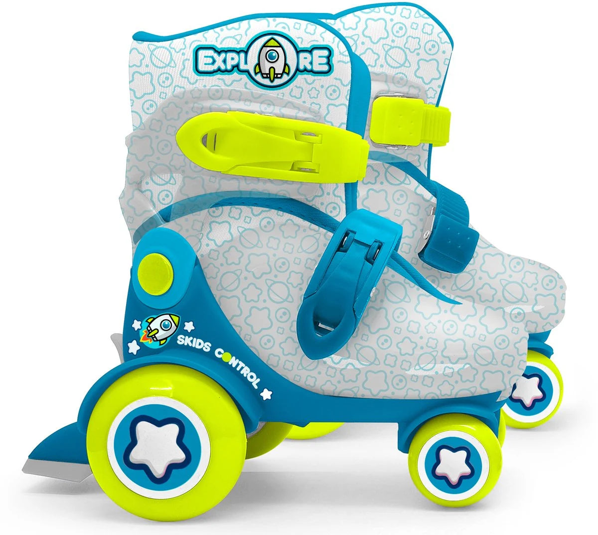 Rolschaatsen Explore blauw/groen maat 23 — zo goed als nieuw
