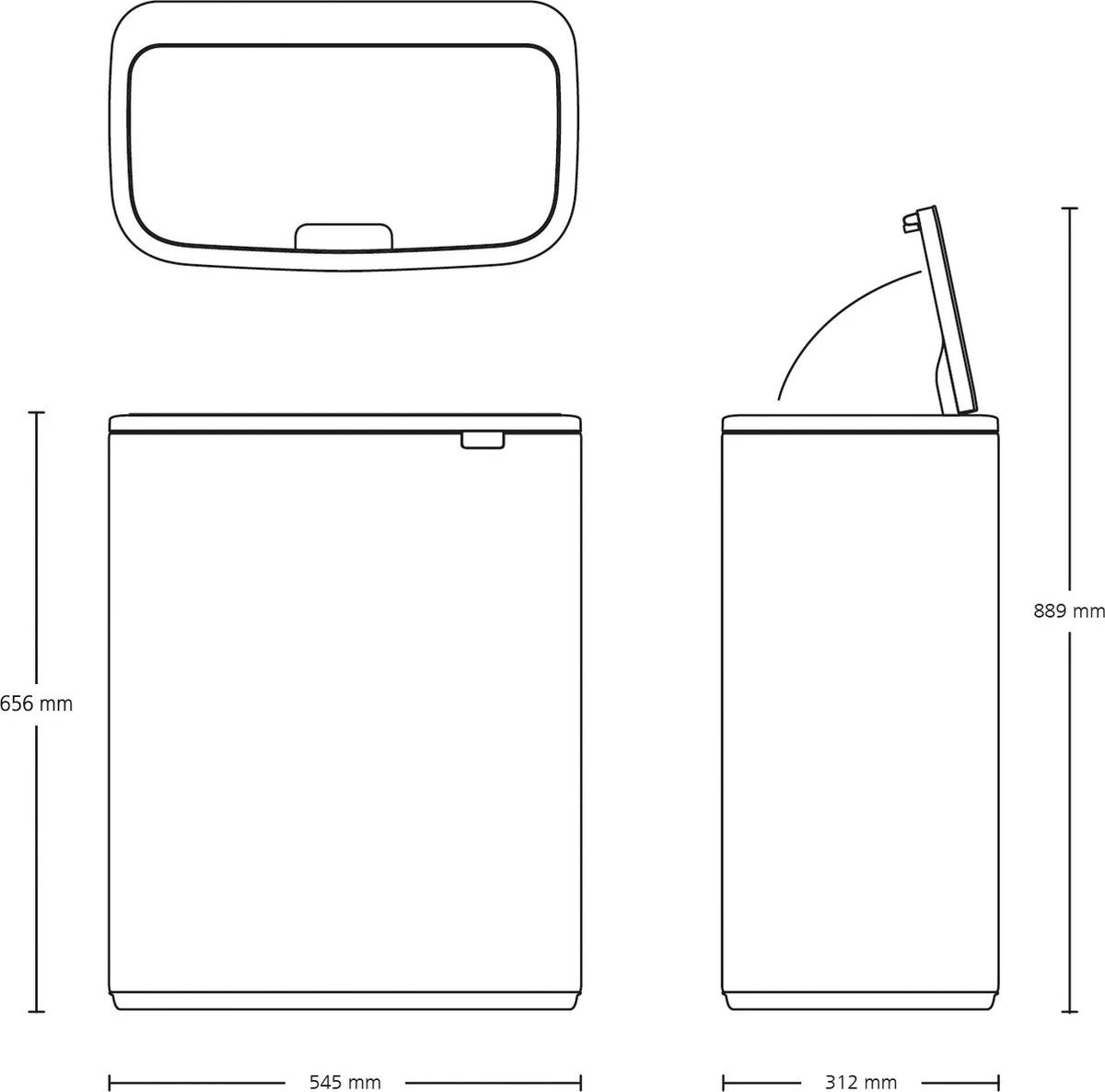 Brabantia Bo Touch Bin Prullenbak - 2 x 30 liter — nieuw