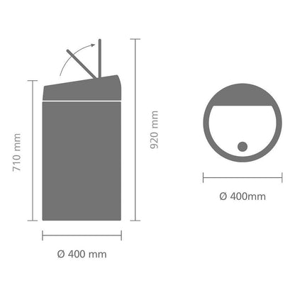 Brabantia Touch Bin Prullenbak 60 liter — nieuw