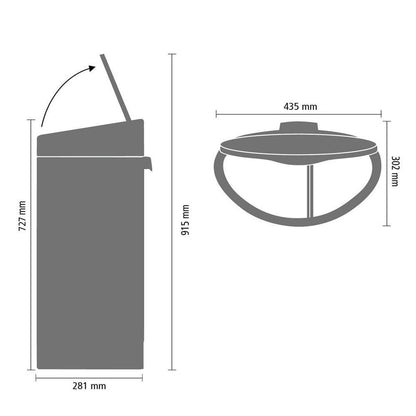 Brabantia Touch Bin Prullenbak - 10+23 l — zo goed als nieuw