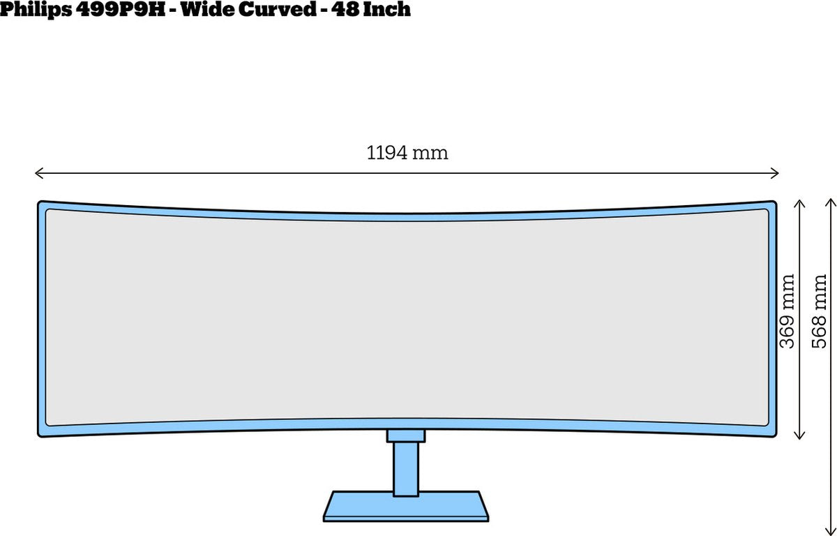 Philips 499P9H UltraWide Monitor — nieuw