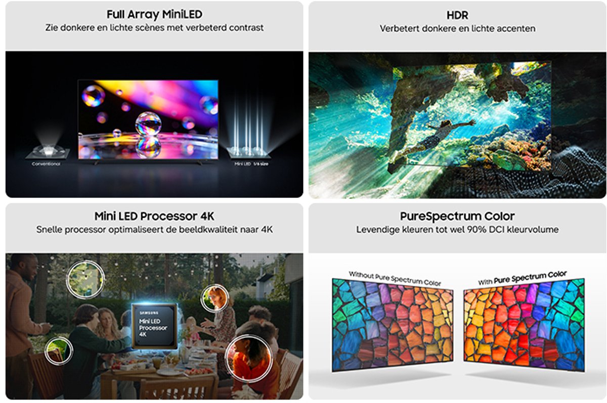 Samsung 43M74H 43 inch 4K MiniLED TV — zo goed als nieuw