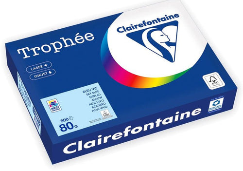 Clairefontaine Trophée gekleurd papier A4 blauw — gebruikt