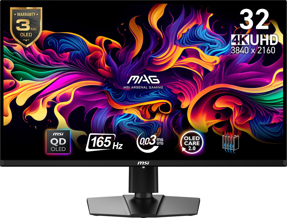 MSI MAG321UP QD-OLED 4K Gaming Monitor — zo goed als nieuw