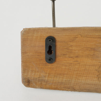 Jassen kapstok haken hout/staal 75 cm — gebruikt
